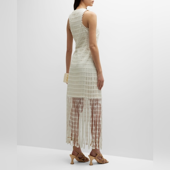 6. NWT JONATHAN SIMKHAI JANETTE COTTON MESH MIDI DRESS - Picture 3 of 12